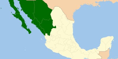 Map of northwest Mexico
