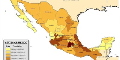 Mexico map population