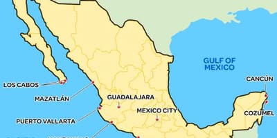 Simple map of Mexico