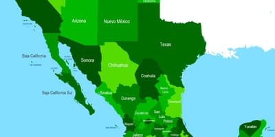 Map of southwest Mexico