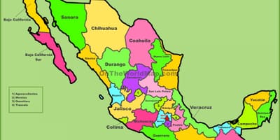 State map Mexico