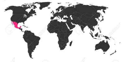 Mexico on map of world